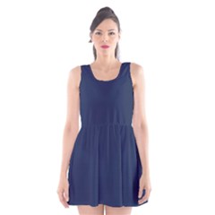 Space Cadet Blue	 - 	scoop Neck Skater Dress by ColorfulDresses