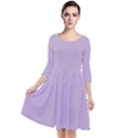 Crocus Petal Purple	 - 	Quarter Sleeve Waist Band Dress View1