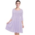 Languid Lavender Purple	 - 	Quarter Sleeve Waist Band Dress View1