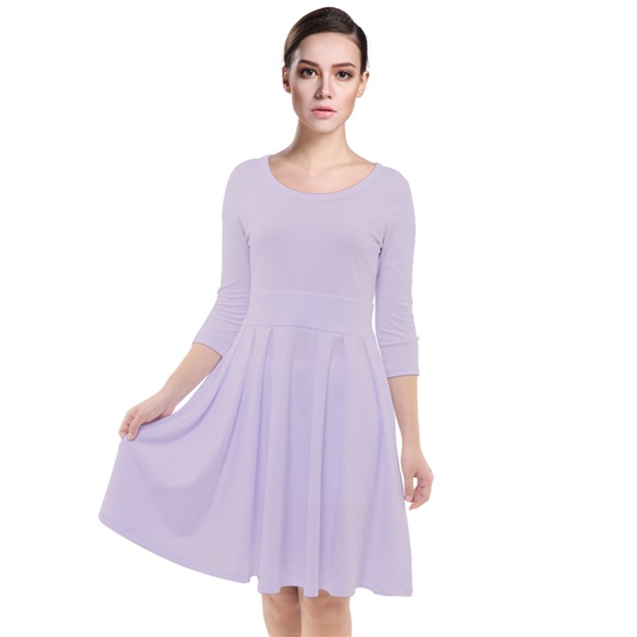 Languid Lavender Purple	 - 	Quarter Sleeve Waist Band Dress