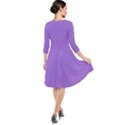 Iris Purple	 - 	Quarter Sleeve Waist Band Dress View2