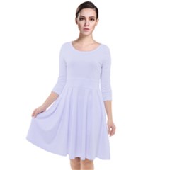 Soft Lavender Purple	 - 	quarter Sleeve Waist Band Dress by ColorfulDresses