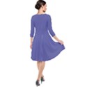 Blue Iris	 - 	Quarter Sleeve Waist Band Dress View2