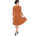 Orange Fox	 - 	Quarter Sleeve Waist Band Dress View2