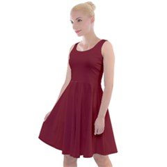 Antique Ruby Red	 - 	knee Length Skater Dress by ColorfulDresses