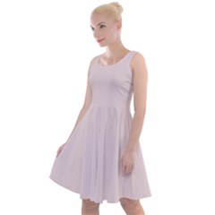 Rose  Quartz Pink	 - 	knee Length Skater Dress by ColorfulDresses