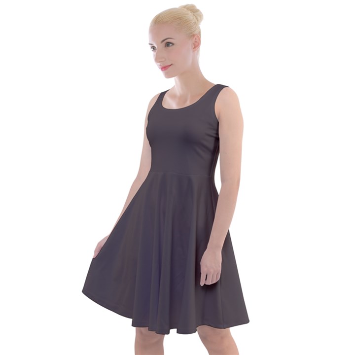 Dark Liver Grey	 - 	Knee Length Skater Dress