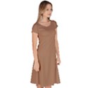 Cafe au Lait Brown	 - 	Classic Short Sleeve Dress View3