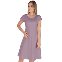 Lilac Luster Purple	 - 	classic Short Sleeve Dress by ColorfulDresses