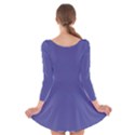 Blue Iris	 - 	Long Sleeve Velvet Skater Dress View2