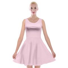 Pig Pink	 - 	velvet Skater Dress by ColorfulDresses