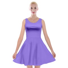 Sweet Crocus Purple	 - 	velvet Skater Dress by ColorfulDresses