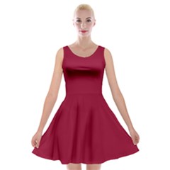 Jester Red	 - 	velvet Skater Dress by ColorfulDresses