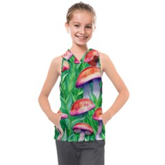 A Forest Fantasy Kids  Sleeveless Hoodie by GardenOfOphir