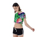 A Forest Fantasy Tie Back Short Sleeve Crop Tee View2