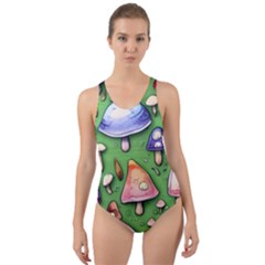 A Forest Core Farm Tale Cut-out Back One Piece Swimsuit by GardenOfOphir