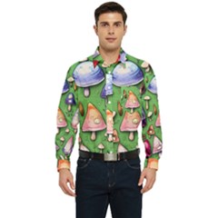 A Forest Core Farm Tale Men s Long Sleeve Pocket Shirt  by GardenOfOphir