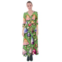 A Forest Core Farm Tale Button Up Maxi Dress by GardenOfOphir