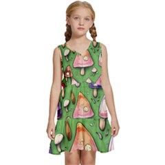 A Forest Core Farm Tale Kids  Sleeveless Tiered Mini Dress by GardenOfOphir