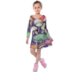 A Fantasy Kids  Long Sleeve Velvet Dress by GardenOfOphir