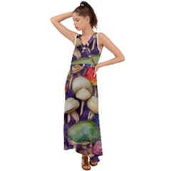 A Fantasy V-neck Chiffon Maxi Dress by GardenOfOphir