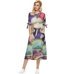 A Fantasy Bow Sleeve Chiffon Midi Dress by GardenOfOphir