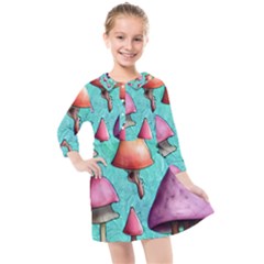 A Fantasy Kids  Quarter Sleeve Shirt Dress by GardenOfOphir