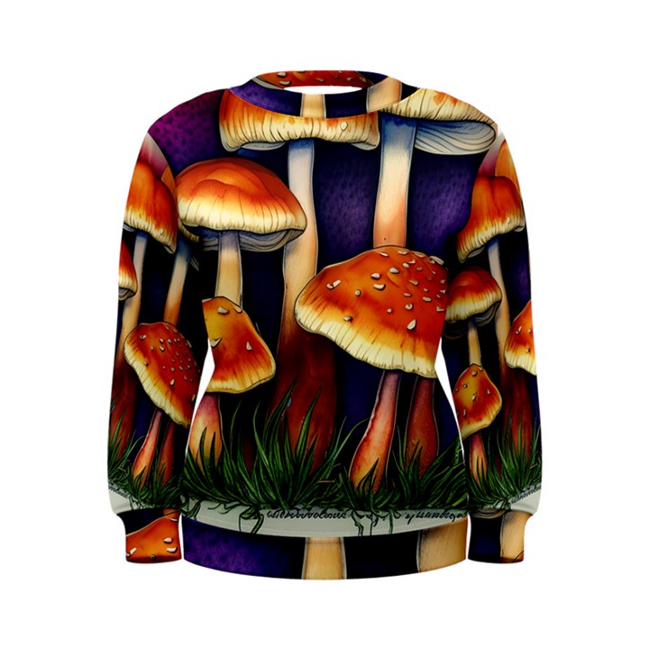 Nature s Woodsy Mushrooms Women s Sweatshirt