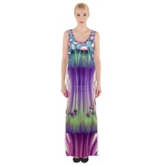 Foresty Mushrooms Thigh Split Maxi Dress by GardenOfOphir