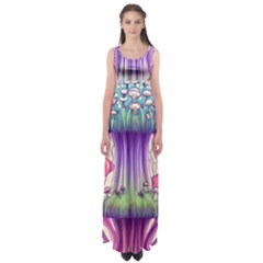 Foresty Mushrooms Empire Waist Maxi Dress by GardenOfOphir