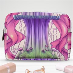 Foresty Mushrooms Make Up Pouch (medium) by GardenOfOphir