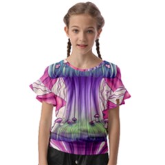 Foresty Mushrooms Kids  Cut Out Flutter Sleeves by GardenOfOphir