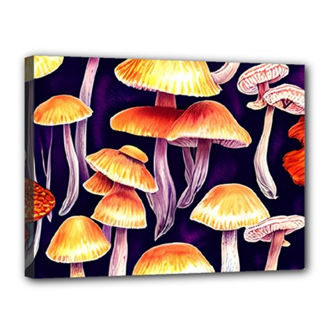 Forestcore Mushroom Canvas 16  X 12  (stretched) by GardenOfOphir