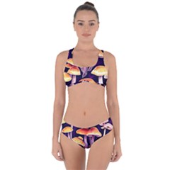 Forestcore Mushroom Criss Cross Bikini Set by GardenOfOphir