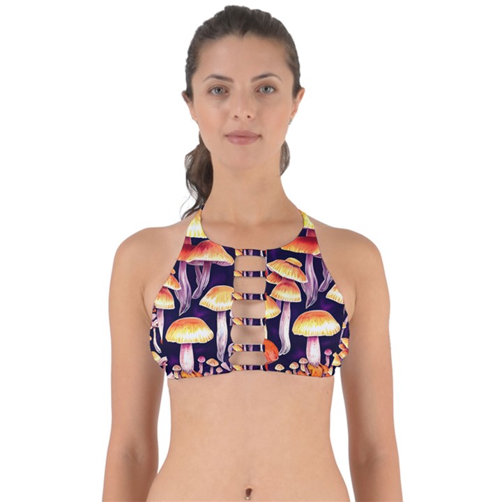 Forestcore Mushroom Perfectly Cut Out Bikini Top