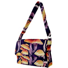 Forestcore Mushroom Full Print Messenger Bag (l) by GardenOfOphir