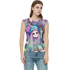 Fantasy Mushrooms Women s Raglan Cap Sleeve Tee by GardenOfOphir