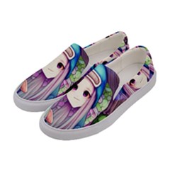 Fantasy Mushrooms Women s Canvas Slip Ons by GardenOfOphir