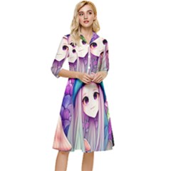 Fantasy Mushrooms Classy Knee Length Dress