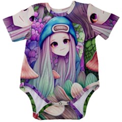 Fantasy Mushrooms Baby Short Sleeve Bodysuit by GardenOfOphir