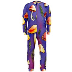 Farmcore Mushrooms Onepiece Jumpsuit (men) by GardenOfOphir