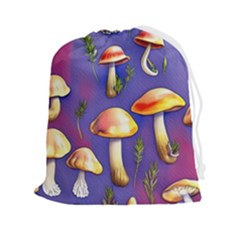 Farmcore Mushrooms Drawstring Pouch (2xl) by GardenOfOphir