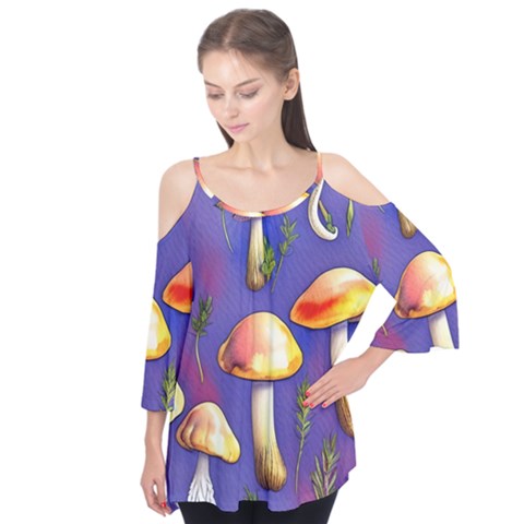 Farmcore Mushrooms Flutter Tees by GardenOfOphir