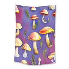 Farmcore Mushrooms Small Tapestry by GardenOfOphir