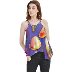 Farmcore Mushrooms Flowy Camisole Tank Top by GardenOfOphir