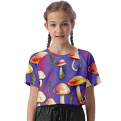 Farmcore Mushrooms Kids  Basic Tee by GardenOfOphir