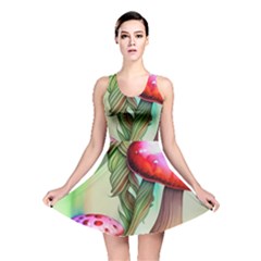 Warm Mushroom Forest Reversible Skater Dress by GardenOfOphir