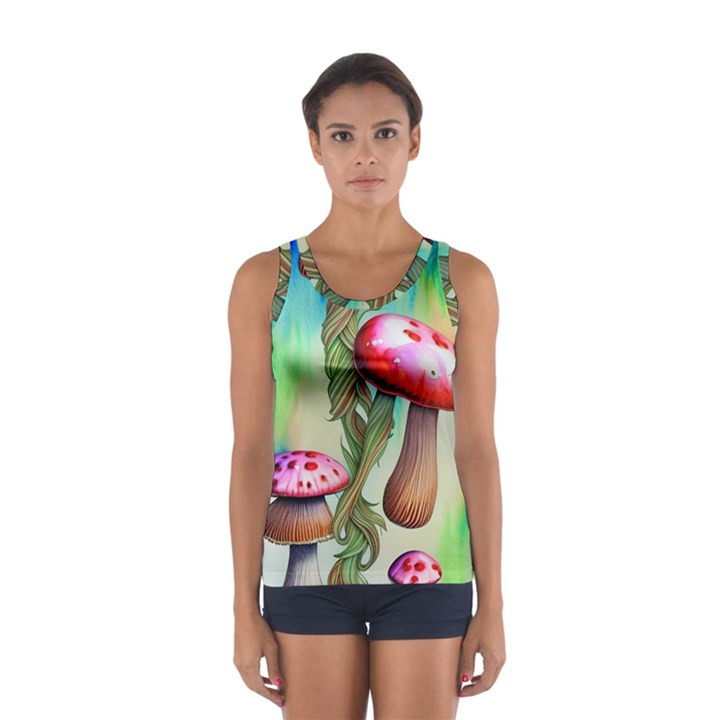 Warm Mushroom Forest Sport Tank Top 