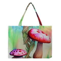 Warm Mushroom Forest Medium Tote Bag by GardenOfOphir