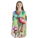 Warm Mushroom Forest Shoulder Cutout Velvet One Piece View1